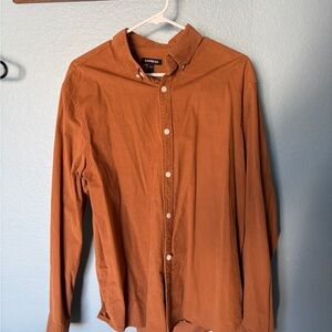 Express Men's Casual Shirt - Burnt Orange